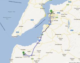 Mapka Canakkale-Troja