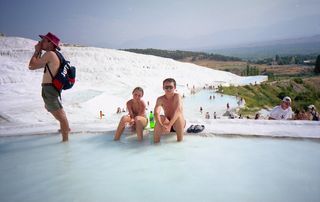 Spacer po trawertynach